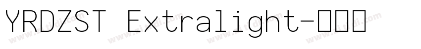 YRDZST Extralight字体转换